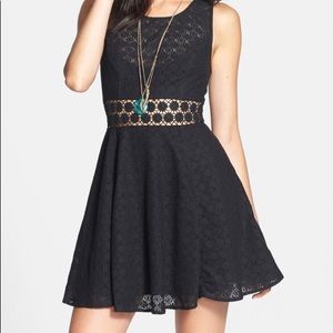 free people daisy dress in black